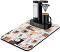 Coffee Mat 23inx15in, Absorbent Hide Stain Anti-Slip Coffee Bar Accessories by Kuyig+Home