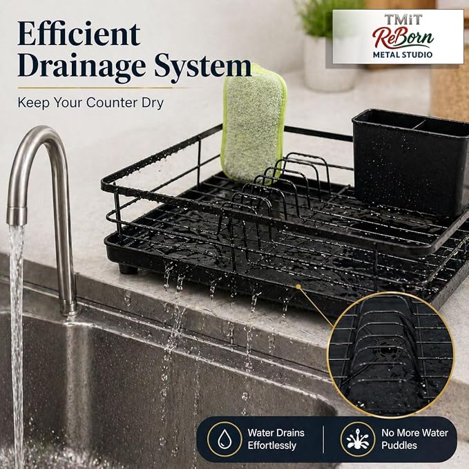 Metal Dish Drying Rack for Kitchen Counter, Sink Organizer - Image 6
