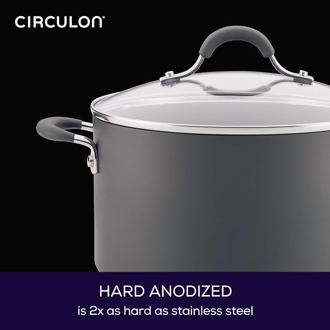 Circulon 83903 Radiance Hard Anodized Nonstick Cookware Pots and Pans Set - Image 4