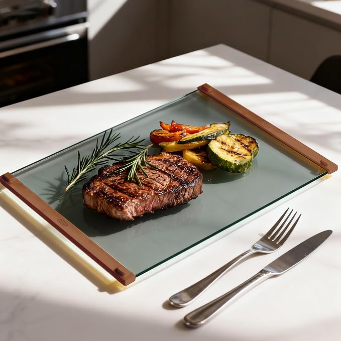Glass Cutting Boards for Kitchen, European Grey Glass Paired - Image 9