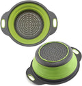 Green Round Silicone Collapsible Colander – Silicone Round Small Kitchen by KillersInstinctOutdoors