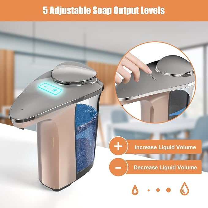 Automatic Soap Dispenser, PZOTRUF Touchless 17oz/500ml - Image 3