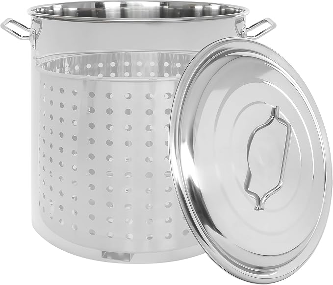 CONCORD Stainless Steel Stock Pot w/Steamer Basket. Cookware great - Image 4