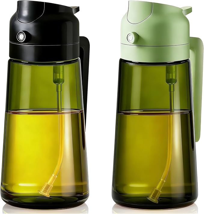 2-Pack Olive Oil Sprayer & Dispenser Bottle by eutopic