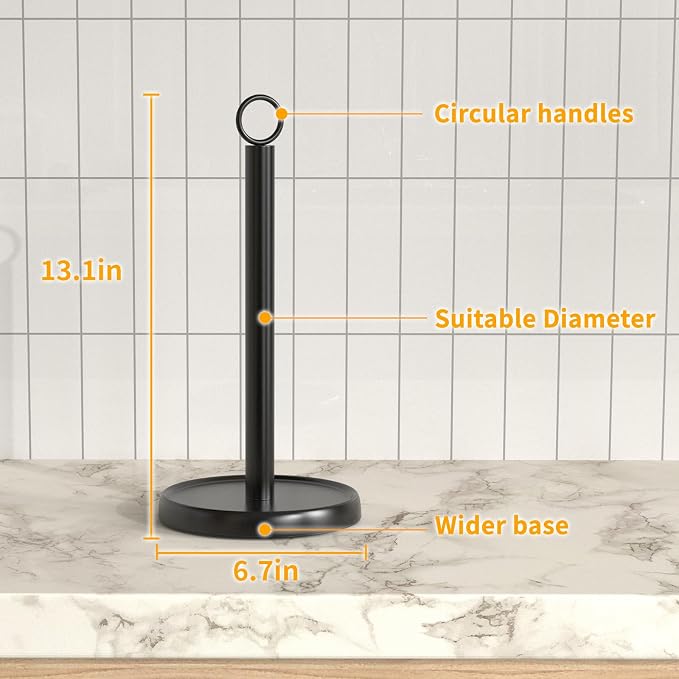 Paper Towel Holder Countertop, Stainless Steel, Weighted Base - Image 8
