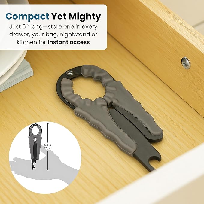 Jokari Multi Bottle Opener for Jars Bottles and Cans 3 in 1 Easy Grip Lid - Image 4