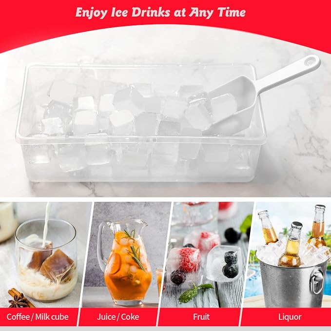 Silicone Ice Cube Tray with Leak-Proof Lid & Storage Bin - Image 4