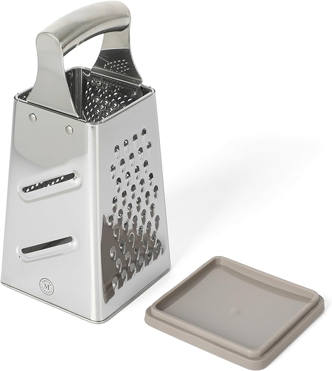 Martha Stewart Sprucedale 9.5-Inch Stainless Steel 4-Sided Box Grater – Durable by MarthaStewart