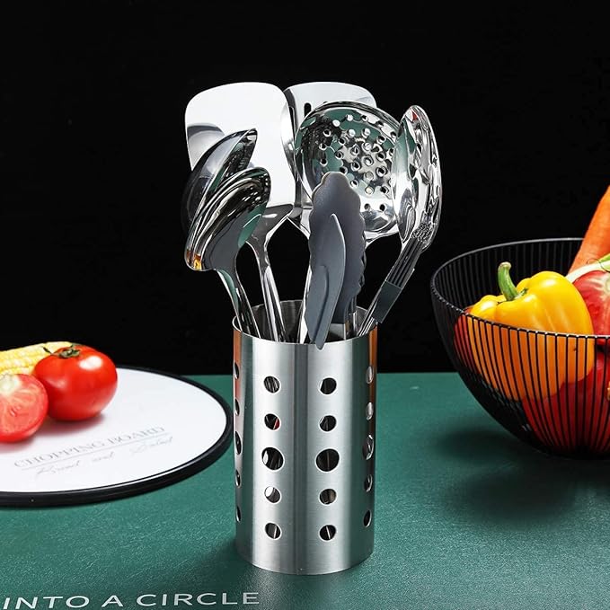 Stainless Steel Cooking Utensils Set, Berglander 13 Pieces Kitchen Utensils Set - Image 2