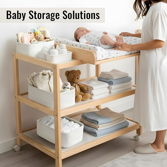 8 Pack Small Storage Baskets for Organizing, Woven Rope Bins for Bathroom - Image 4