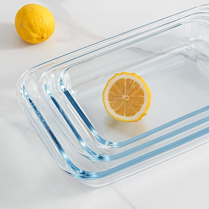 High Borosilicate Glass Baking Tray 3-Piece Set, 2.3 Quarts+1.6 Quarts+1.0 - Image 9