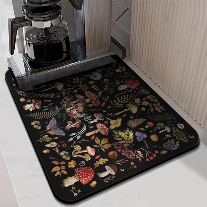 Kitchen Countertop Dish Drying Mat, Super Absorbent Coffee Bar Mat - Image 8