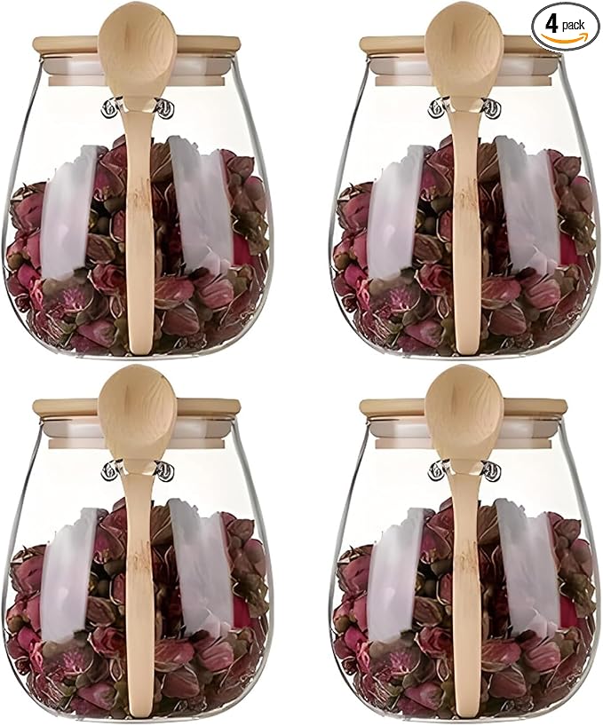 Airtight glass jar storage container by DNIENKGE
