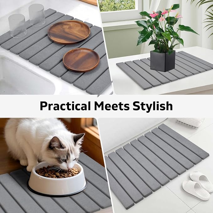 Large Stone Dish Drying Mats for Kitchen Counter, Eco-Friendly Absorbent - Image 7