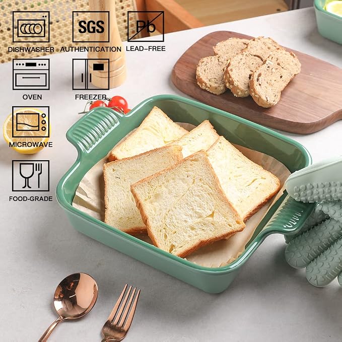 Sweejar Ceramic Baking Dish, 8 x 8 Cake Baking Pan - Image 2