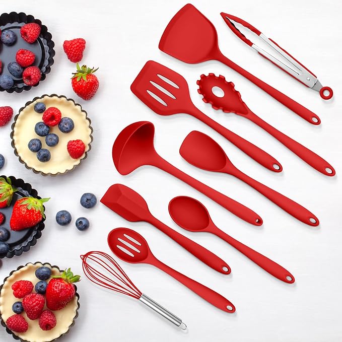 Silicone Cooking Utensils Set of 10, Kitchen Utensils Set - Image 7