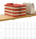 HBlife 18 Pack Clear Shelf Dividers, Vertical Purse Organizer by HBlife