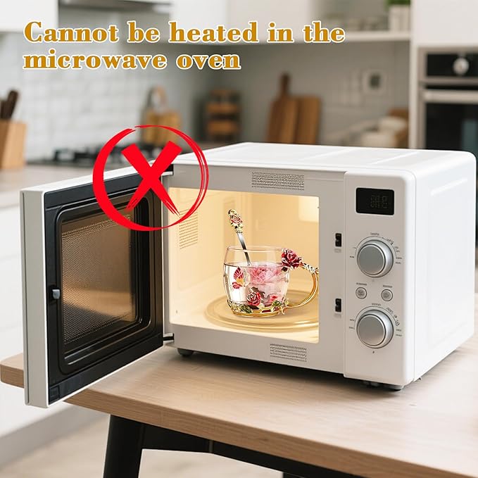 OEAGO Gifts for Mom Women Mothers Day Valentines Day Gifts Glass Coffee Enamels - Image 6