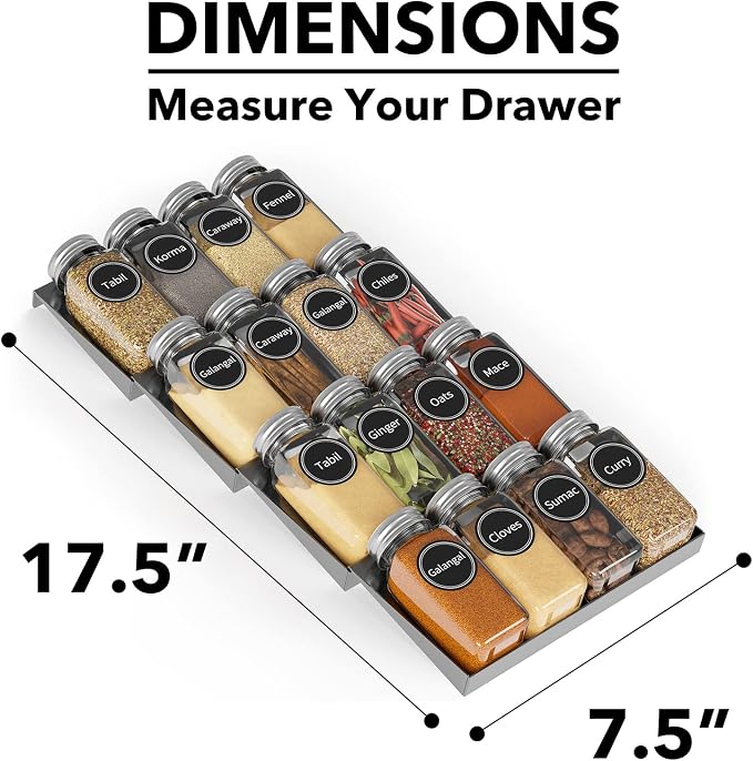 SpaceAid Spice Drawer Organizer - Image 4
