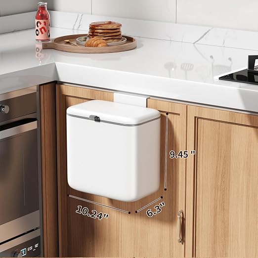 Compost Bin Kitchen for Countertop or Under Sink, 2.6 Gallon Hanging Small - Image 5