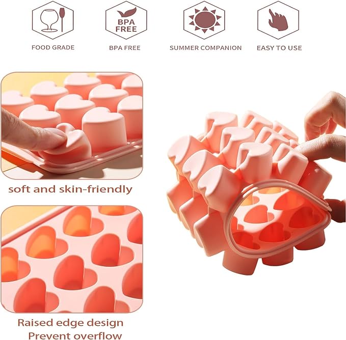2 Pack Heart-Shaped Ice Cube Trays - Image 3