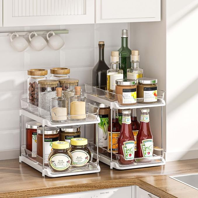 Delamu 2-Tier Multi-Purpose Bathroom Under Sink Organizers and Storage - Image 8