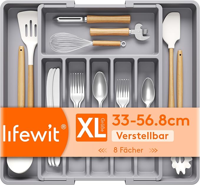 Lifewit Silverware Drawer Organizer, Expandable Utensil Tray by Lifewit