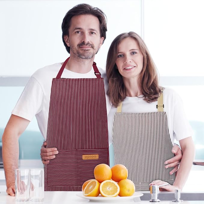 VALOME 2 Pack Kitchen Aprons, Apron - Image 7