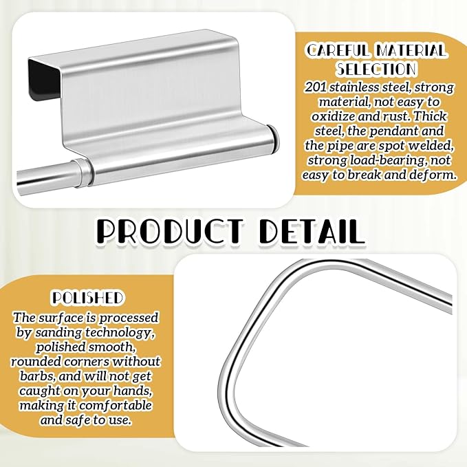 Yaocom 12.4 Inches Cabinet Door Paper Towel Holder Camper Under Sink No - Image 5
