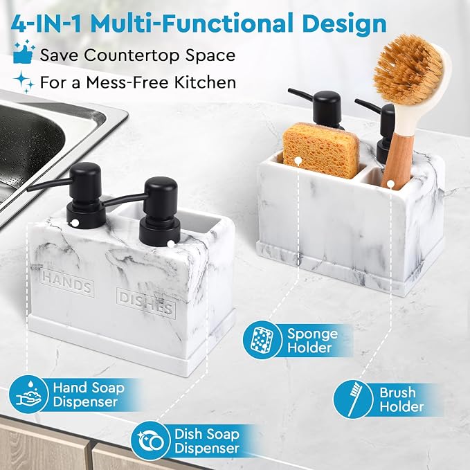 Kitchen Soap Dispenser Set, - Image 2