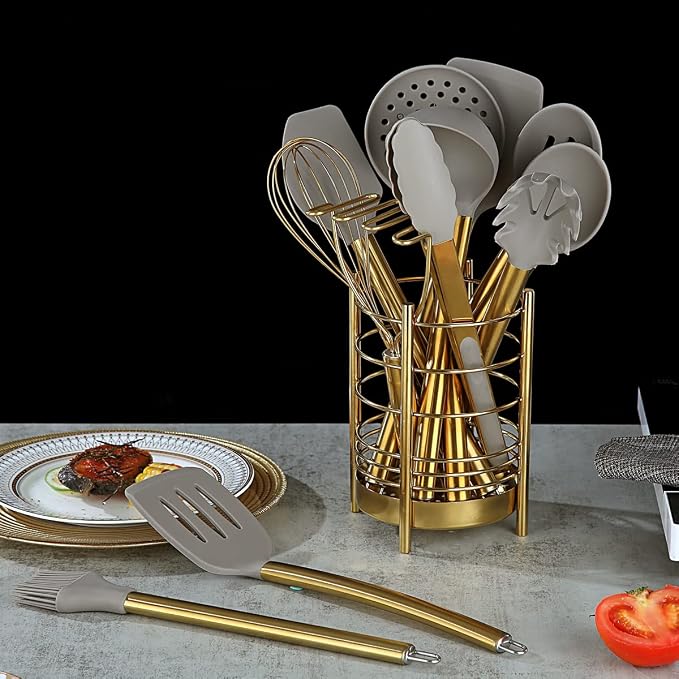 Gold Kitchen Utensils Set, Berglander 38 Pieces Non-stick Silicone Cooking - Image 8