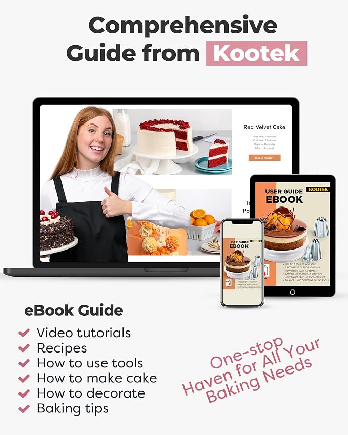 Kootek 71PCs Cake Decorating Kit, Baking Supplies Tools - Image 4