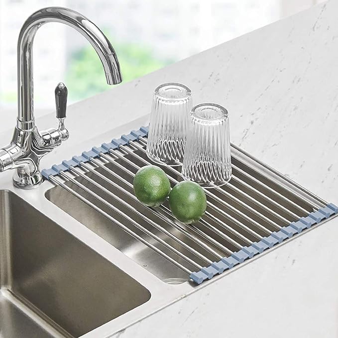 Seropy Roll Up Dish Drying Rack, Over The Sink Dish Drying Rack Kitchen Rolling by SeropyDirect