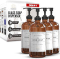 Sunrise Premium 16 OZ Amber Glass Soap Dispenser by SunrisePremium