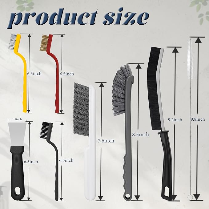 15pcs Crevice Cleaning Brush, Hard Bristle Brushes, Grout Cleaner Brush - Image 2
