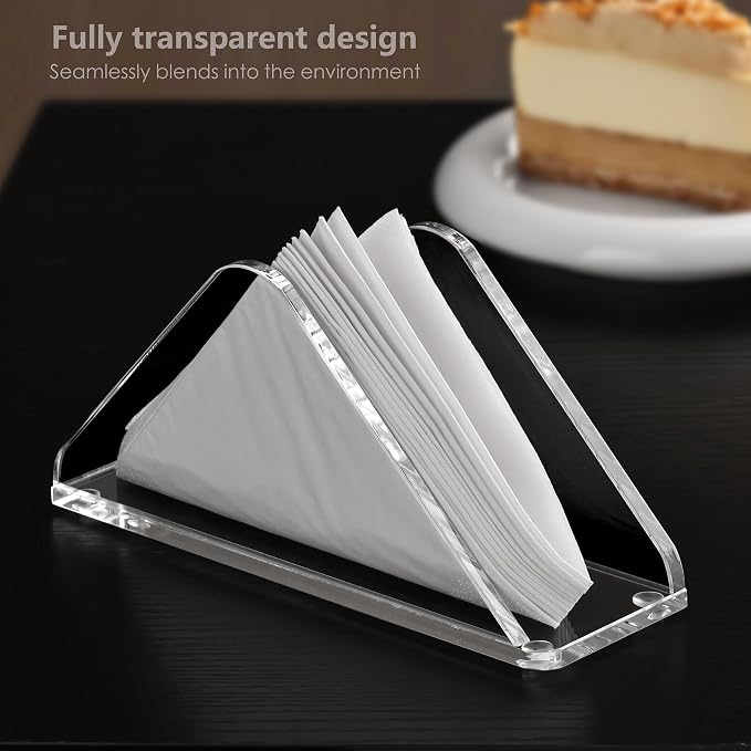 Acrylic Standing Triangle Paper Napkin Holder - Image 6