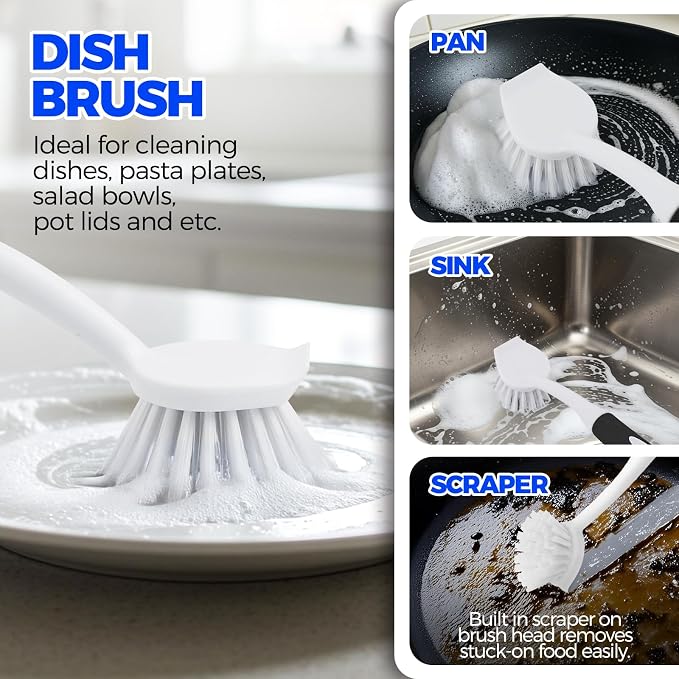Holikme 6 Pack Dish Brush Set - Image 2