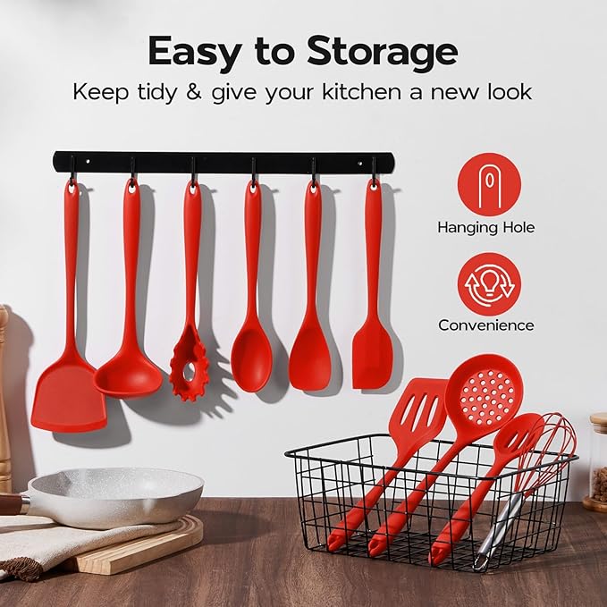 Onader 10 Pieces Cooking Utensils Set, Non Toxic & Heat Resistant - Image 5