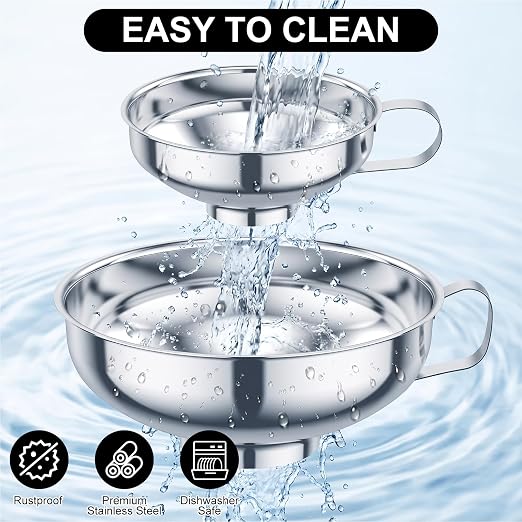 3 Piece Stainless Steel Canning Funnel Set - Image 4