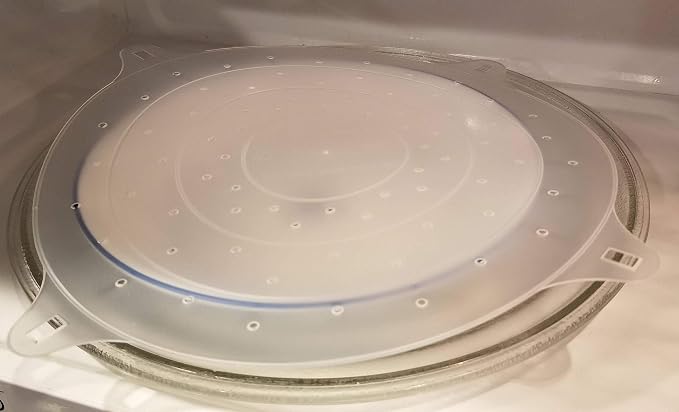 Handy Housewares 10" Round Vented Microwave Splatter Guard Food Bowl Cover - Image 2