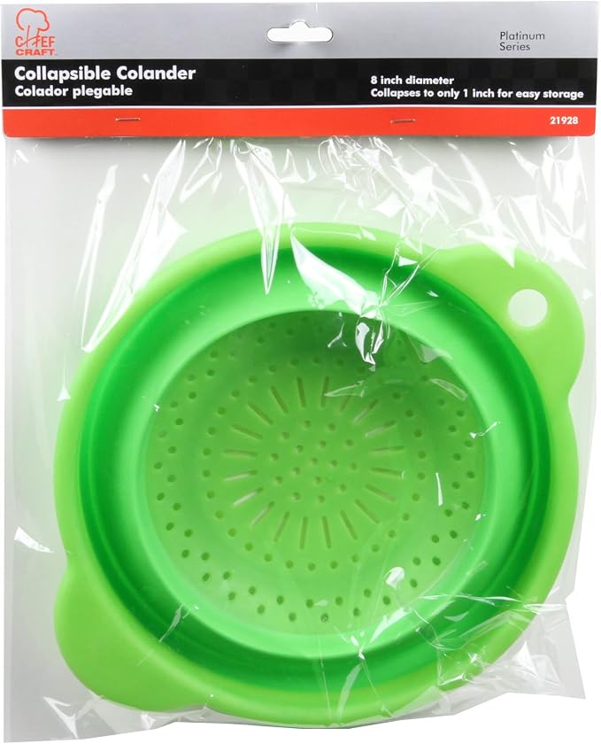 Chef Craft Select Silicone Plastic Colander, 8 inch, Color May Vary - Image 2