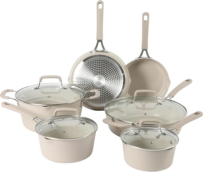 Martha Stewart Heathland Premium Nonstick PFA Free Ceramic Interior 10-Piece by MarthaStewart