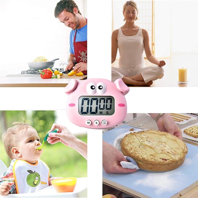 Kitchen Timer, Cute Cartoon Animal Countdown Timer, Digital Cooking Timer - Image 3