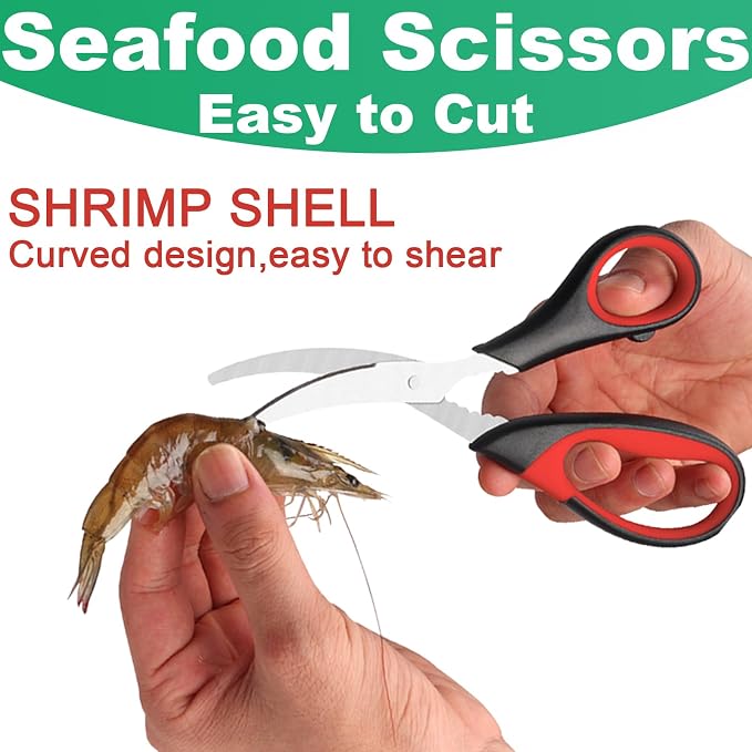 Heavy Duty Poultry Shears Seafood Scissors 2pcs set, Kitchen Shears - Image 6