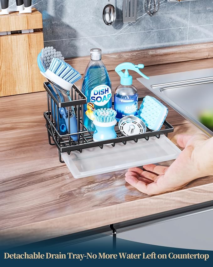 Consumest Sink Caddy, Kitchen Sponge Holder - Image 4