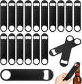 20 Pack Flat Bottle Opener, 7 Inch Stainless Steel Black Speed Opener Bulk by Unknown
