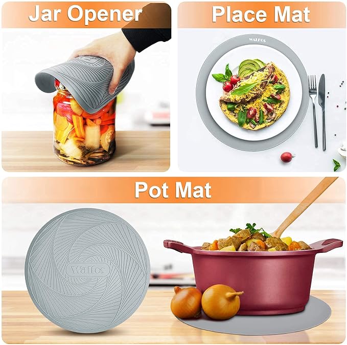 Walfos Silicone Microwave Mats, Heat Resistant Multi-Purpose Microwave Trivet - Image 7