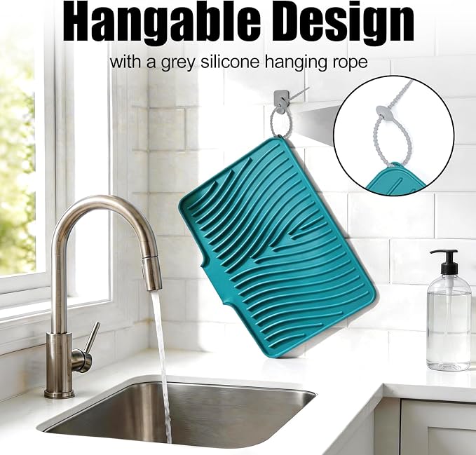 TIKNIK Silicone Dish Drying Mat, Stone Drying Mat - Image 5