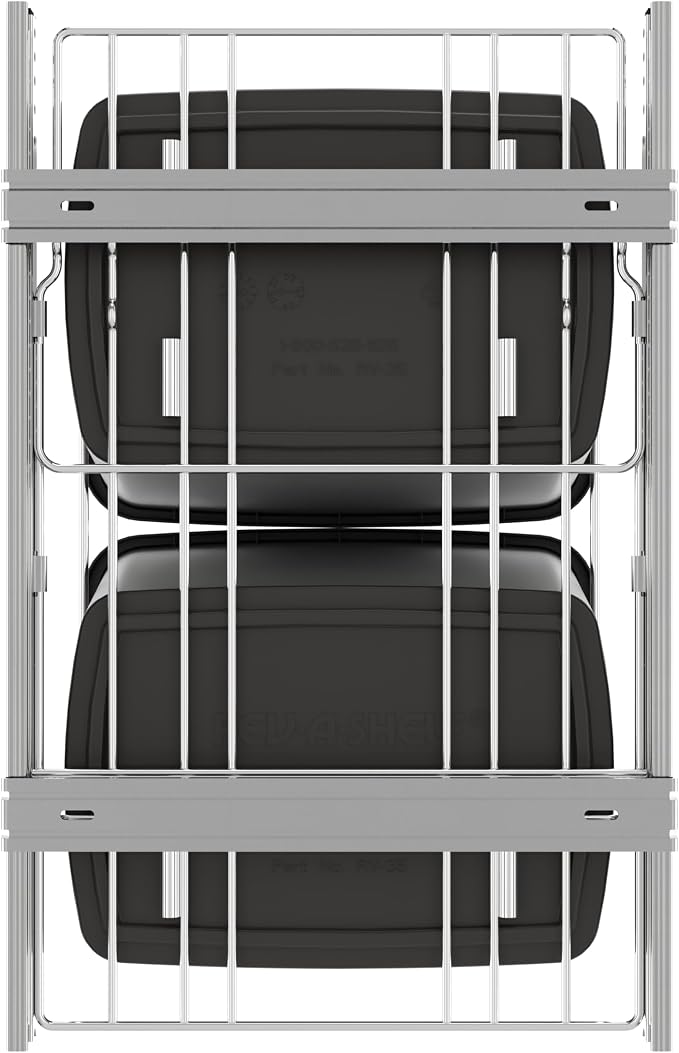 Rev-A-Shelf RV-18KD-13C-S Double Pullout Trash Can - Image 7
