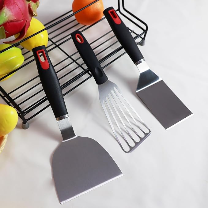 KLAQQED Spatula Set Stainless Steel Kitchen Metal Spatula - Image 5